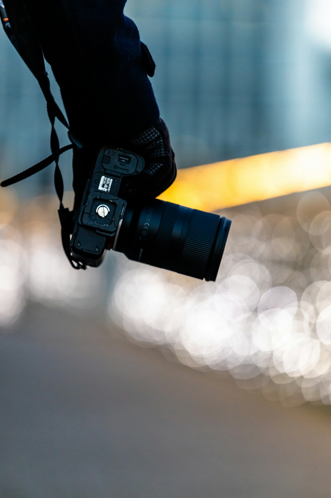 Camera lens close-up